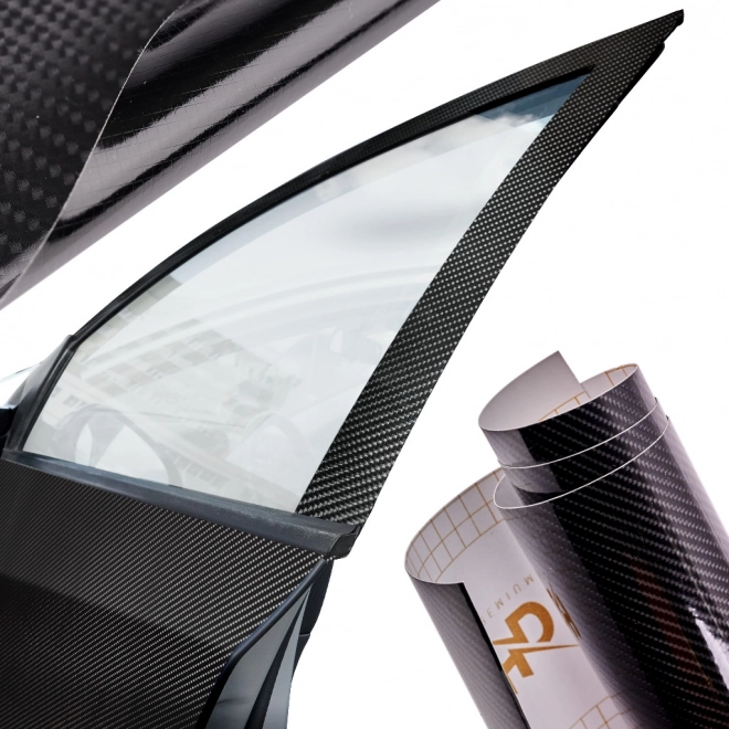 Czarna folia karbonowa 5D 1,52x18 m