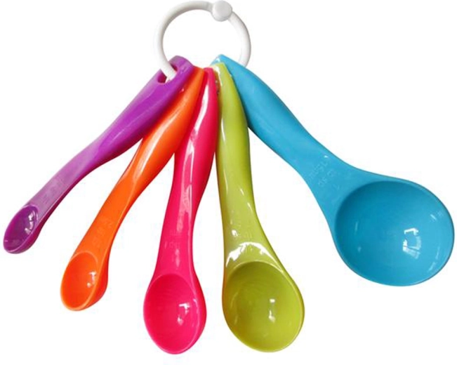 Zestaw plastikowych łyżeczek miarowych TORO 5 szt.