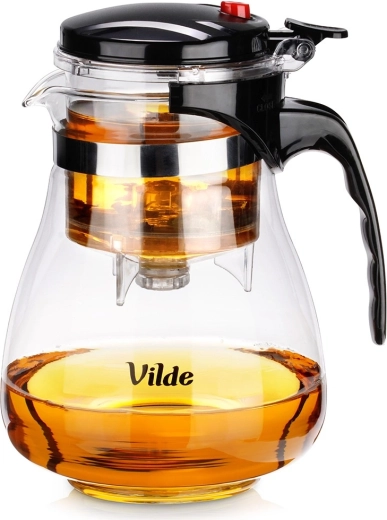 Szklany dzbanek z uruchamianym infuserem do herbaty 1,65 l