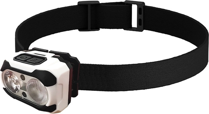 Latarka czołowa SUPERFIRE HE10 z USB‑C, 550 lm, podwójną diodą LED i czerwonym światłem