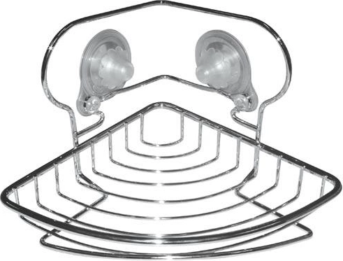 Narożna półka łazienkowa 20 × 20 × 3,5 cm, chrom