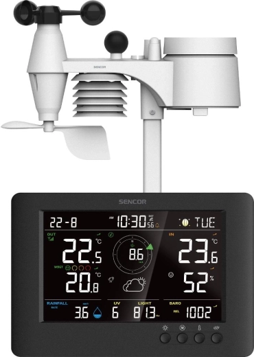 Profesjonalna stacja meteorologiczna Sencor SWS 9500 z bezprzewodowym czujnikiem 8 w 1