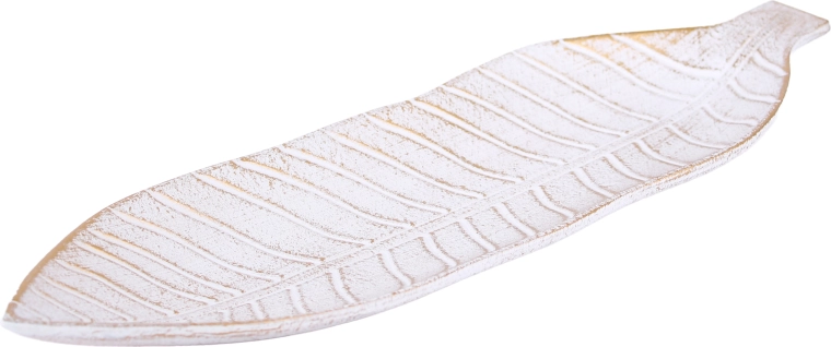 Drewniana taca do serwowania TORO w kształcie liścia 41 × 12 cm