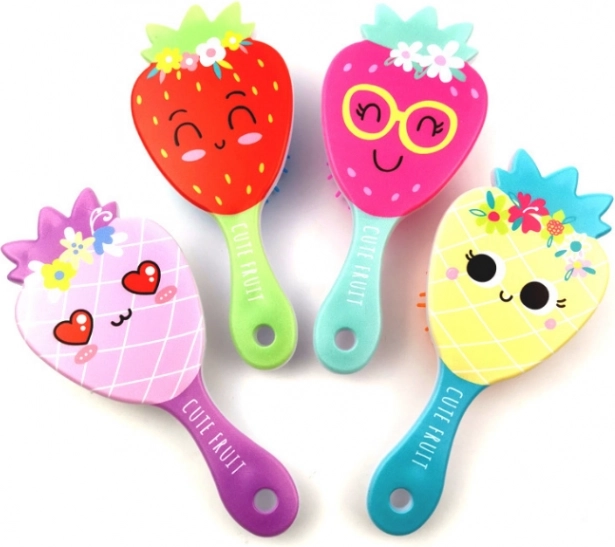 Dziecięca szczotka do włosów z niebieską rączką