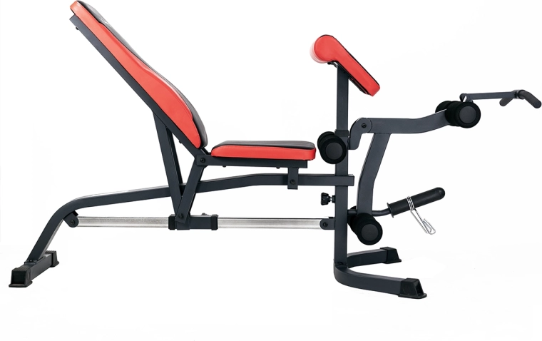Regulowana ławka treningowa z modlitewnikiem i wyciągiem na nogi HMS