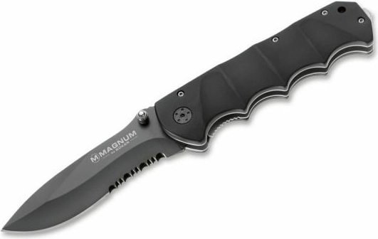 Magnum Black Spear scyzoryk taktyczny 10 cm, czarny, aluminiowa rękojeść