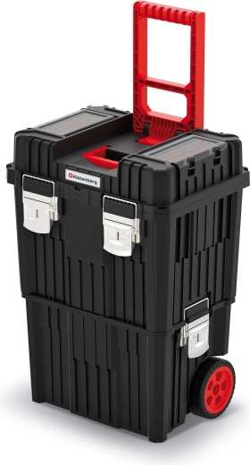 Modułowa skrzynia na narzędzia Heavy 71 l z kółkami i składaną rączką