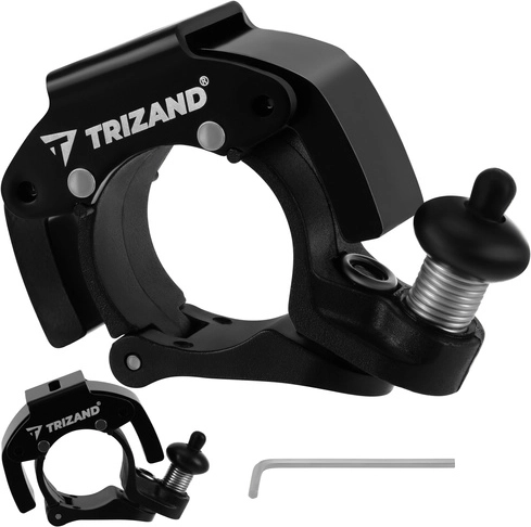Mechaniczny dzwonek rowerowy TRIZAND, czarny, 100 dB