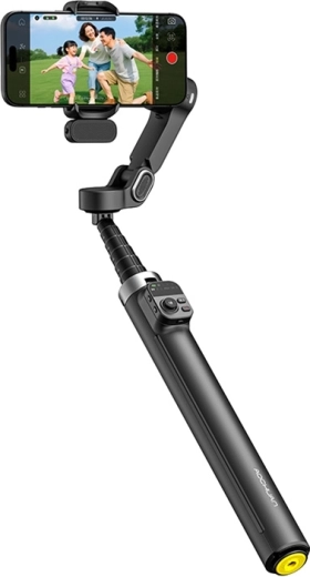 AOCHUAN V3 3-osiowy stabilizator (gimbal) do telefonu z AI śledzeniem twarzy, czarny
