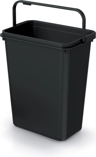 Kosz na śmieci Systema Basic 10 l z tworzywa z recyklingu, czarny
