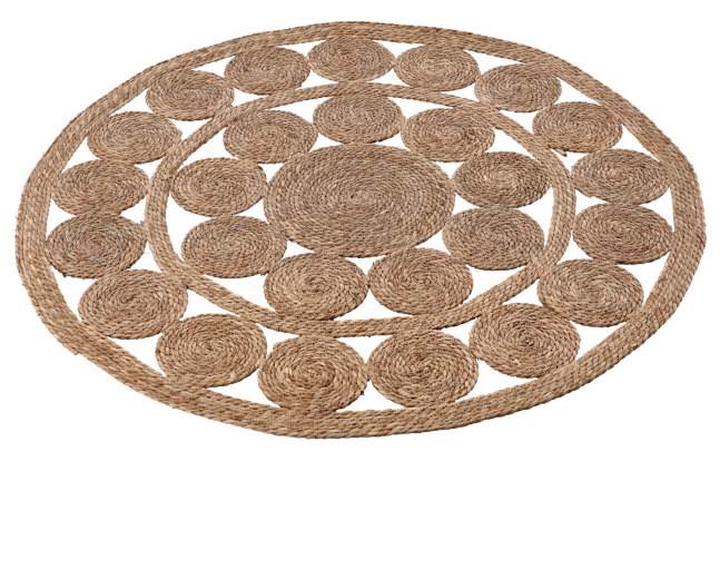 Okrągła mata podłogowa z trawy morskiej 120 cm