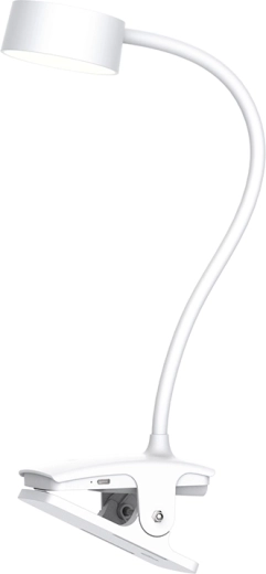 Solight LED ładowana lampka biurkowa z klipsem 2 W, 210 lm, 3CCT, biała