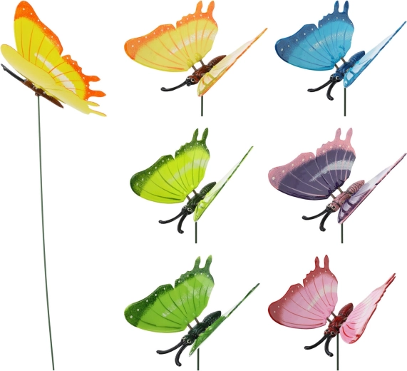 Ozdobny palik ogrodowy Motyl 67 cm – mix kolorów