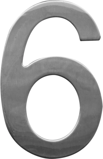 Numer domu 6 STAR, 75 mm, stal nierdzewna