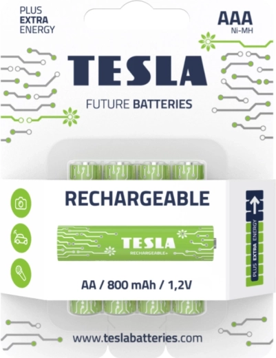 Akumulatory TESLA GREEN+ AAA Ni-MH 1,2 V, zestaw 4 szt.
