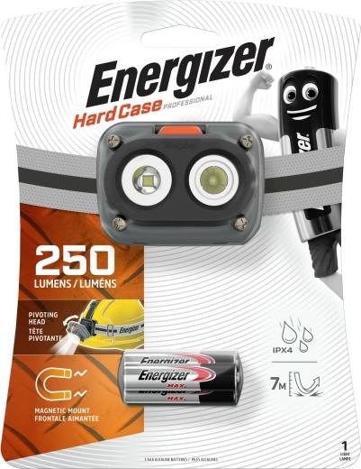 Energizer magnetyczna latarka czołowa Hard Case Pro, 250 lm, IPX4