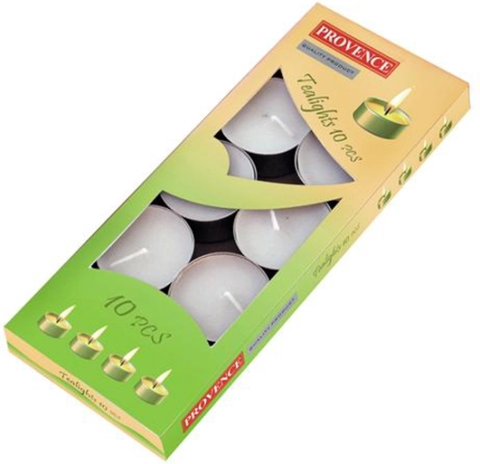 Świeczki tealight Provence 10 szt. białe