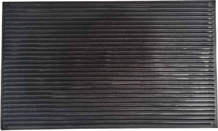 Gumowa wycieraczka 33 × 55 cm z motywem ukulele, czarna