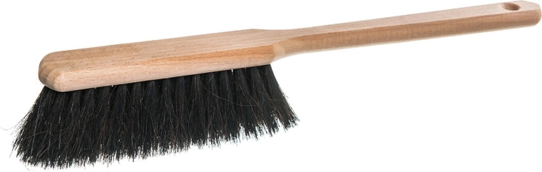 Zmiotka ręczna z 4 rzędami włosia z przedłużoną rączką, drewniana nielakierowana