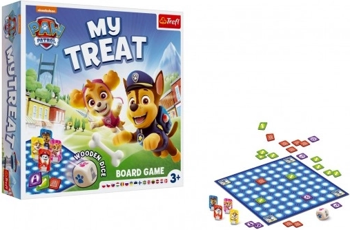 gra planszowa PAW Patrol: My Treat z drewnianą kostką