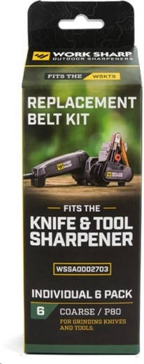 Work Sharp zapasowe pasy ścierne P80 – grube, zestaw 6 szt.