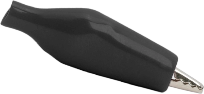 Mini krokodylek z czarną izolacją PVC
