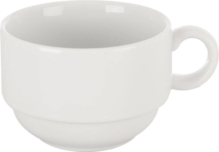 Porcelanowy sztaplowany kubek 180 ml MONA Tonda – biały