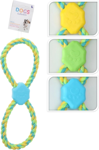 Zabawka dla psa – lina z uchwytem z TPE i bawełny