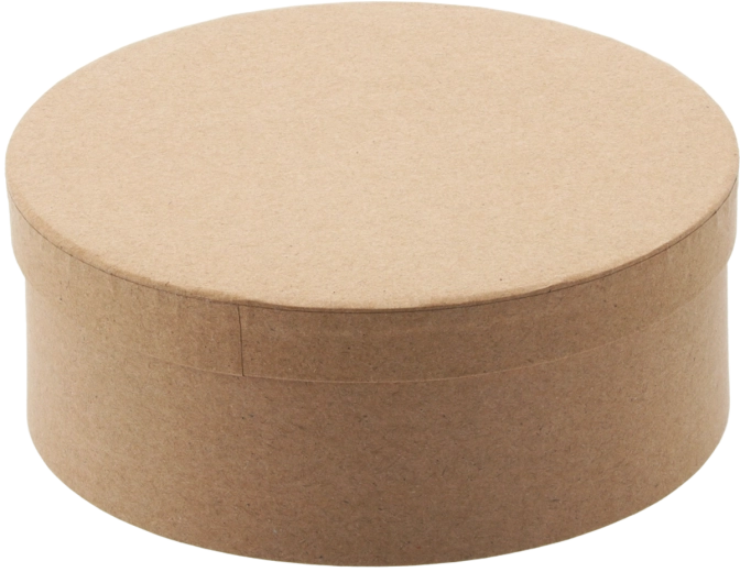 Okrągłe pudełko prezentowe brązowe 25 × 11 cm