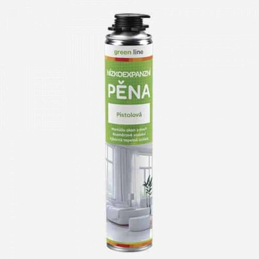 Niskoekspansyjna pistoletowa pianka montażowa GREEN LINE 750 ml
