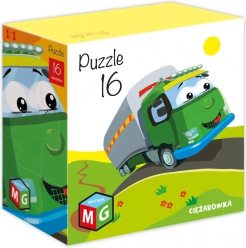 Puzzle 16 elementów Multigra ciężarówka