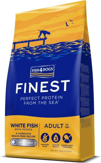 Fish4Dogs karma sucha dla dorosłych psów Finest biała ryba z ziemniakami 12 kg