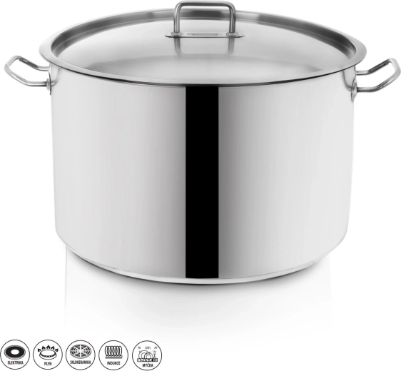 Garnek ze stali nierdzewnej Stock z pokrywką 30 l