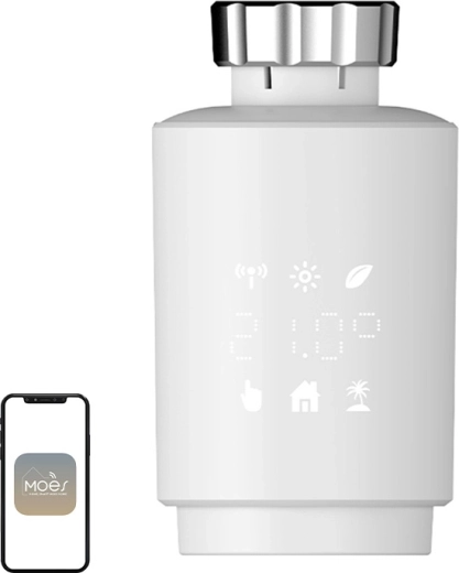 Moes TV02 głowica termostatyczna ZigBee z wyświetlaczem LCD