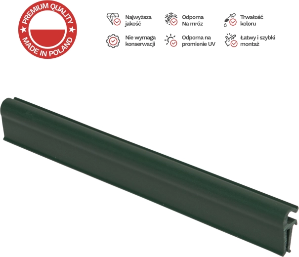 Klipy do ogrodzeniowych taśm zacieniających STANDARD, zielone, 10 szt.