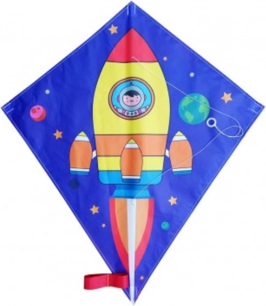 Latający latawiec Kosmiczna rakieta 70x60 cm