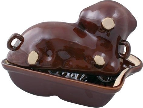 Ceramiczna dwuczęściowa forma na wielkanocnego baranka 31 × 19,5 × 13 cm