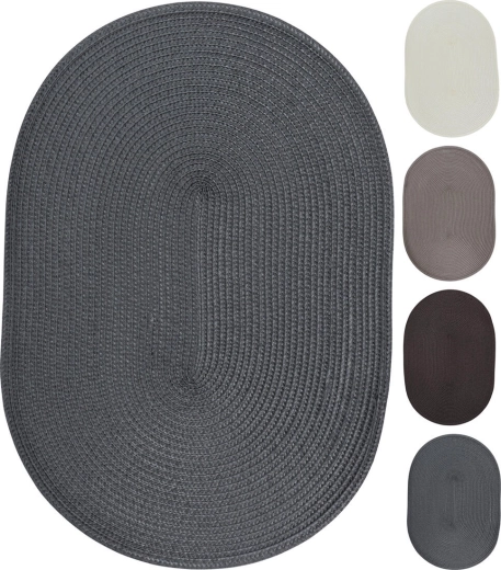 Owalna plastikowa podkładka 44,5 × 29,5 cm – mix kolorów