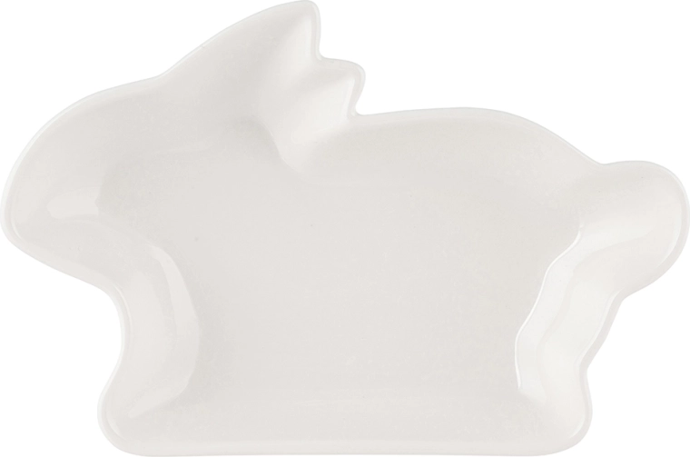 Porcelanowa miseczka do serwowania króliczek, kremowa