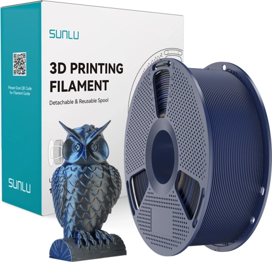 Sunlu PLA+ Silk dwukolorowy filament czarny/niebieski