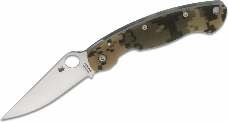 Spyderco Military Digital Camo taktyczny nóż składany 10,2 cm, satyna, G10