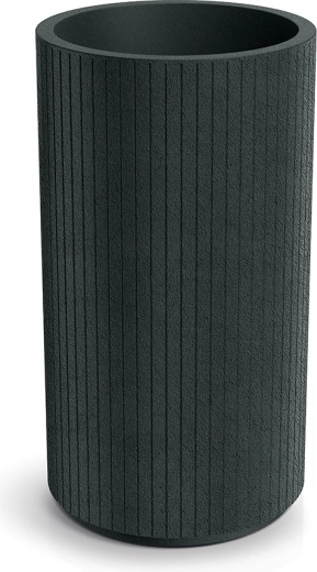 Wysoka okrągła donica Coro Round High 40 cm – ciemnoszara