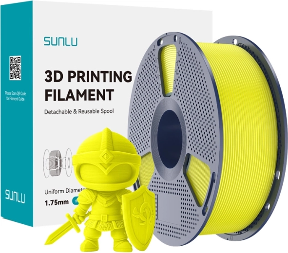 Żółty filament Sunlu PLA+