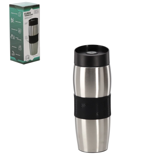 Termokubek ze stali nierdzewnej 350 ml z antypoślizgowym paskiem