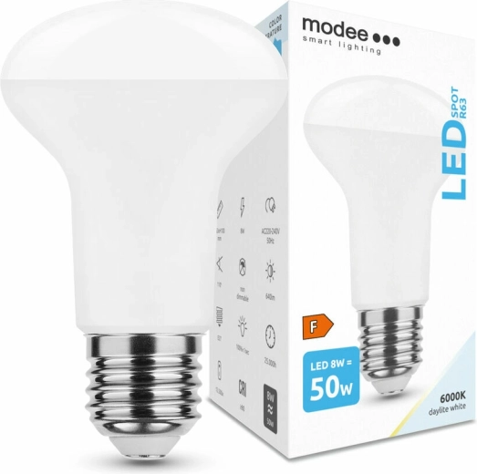 Żarówka LED E27 8W zimna biel MODEE Smart Lighting R63