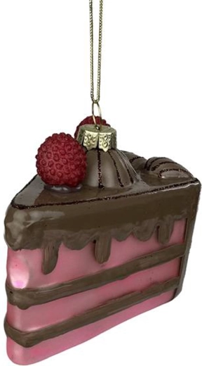 Ozdoba bożonarodzeniowa – tort ze szkła 8,8 × 6,7 × 8,3 cm