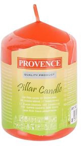 Świeca walec pomarańczowa parafina 8 × 5 cm