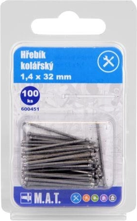 Gwoździe stolarskie 32 × 1,4 mm, 100 szt.