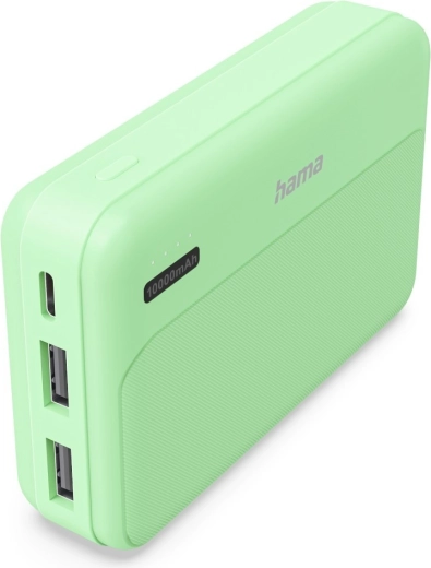 Hama Power Pack Pocket 10 powerbank 10 000 mAh, 2× USB-A, zielony