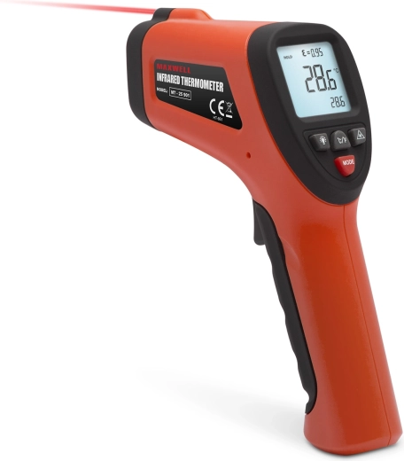 Cyfrowy termometr na podczerwień z laserem od -50 do +380 °C